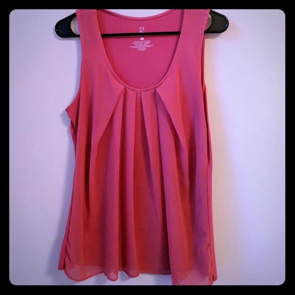 Hot pink flowy blouse